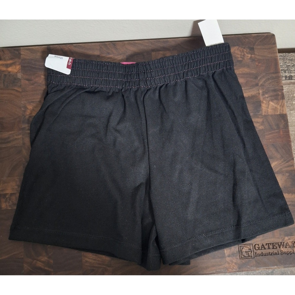 Wonder Nation Girls S 6-7 Black Tough Shorts Elastic Waist Pull On Athletic
